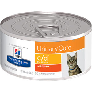Rx Hill's Prescription Diet c/d Multicare Urinary Care with Chicken Wet Cat Food 5.5 oz, Case of 24 cans