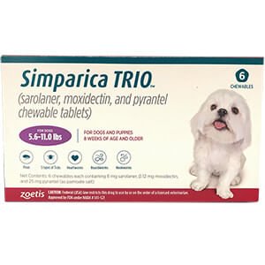 Rx Simparica Trio purple 5.6-11lbss